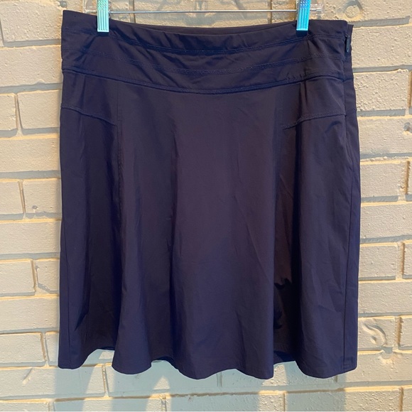 Athleta All Day Athletic Tennis Golf Athletic Skort size 12 Tall Navy Zip Pocket - Picture 4 of 12